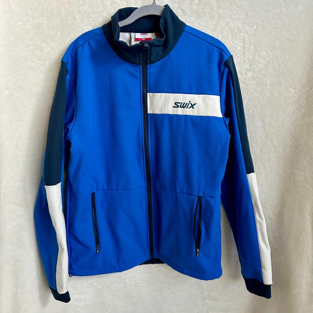Swix Mens Softshell Jacket Medium Blue Nordic Ski Cross Country